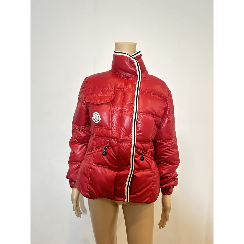Moncler Quincy Women's SZ 2 Glossy Down Puffer Jacket- Fiocchi Snap Archive Coat